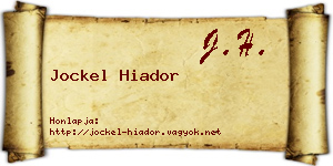 Jockel Hiador névjegykártya